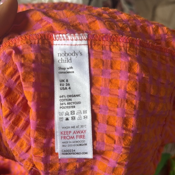 Nobody’s Child Pink & Orange Smock Maya Midi Dress - Picture 13 of 13